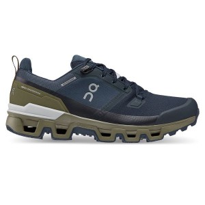 Pantofi Drumetie Barbati On Running Cloudwander Waterproof Bleumarin Masline Verzi | 9154632_RO