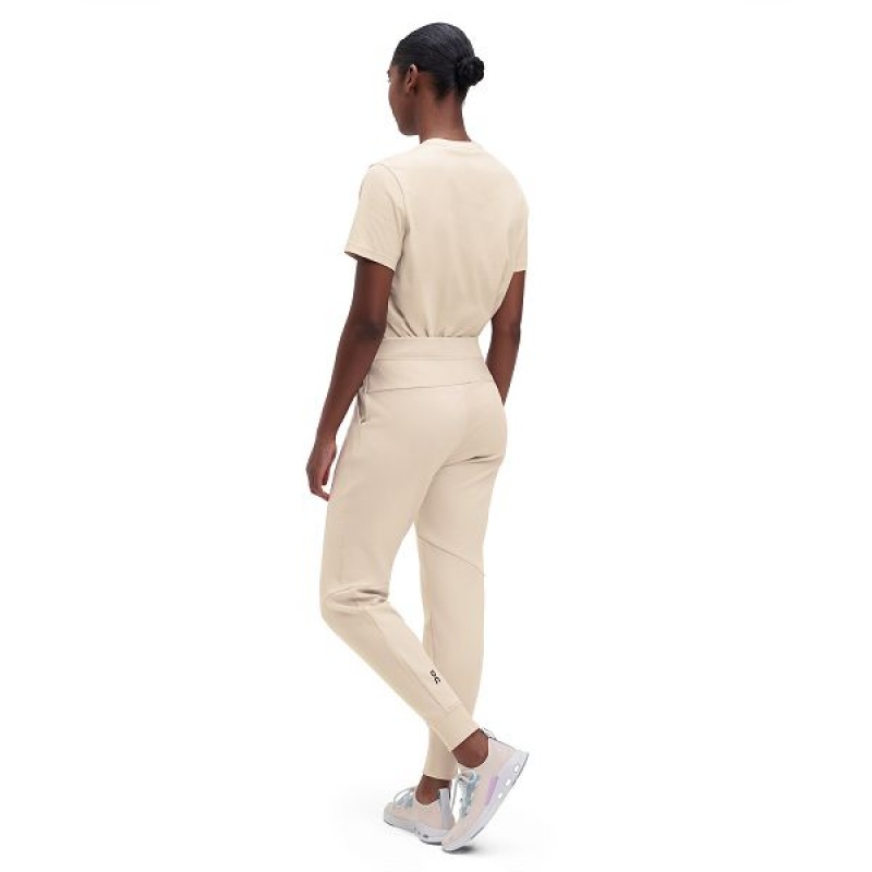 Pantaloni Dama On Running Sweat 2 Bej | 2671940_RO