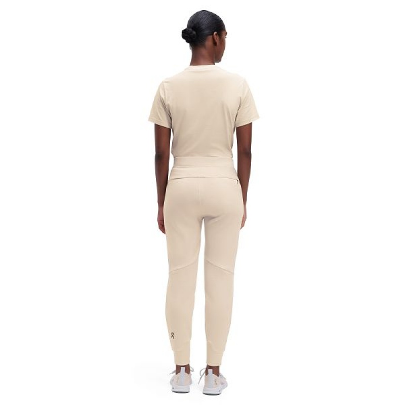 Pantaloni Dama On Running Sweat 2 Bej | 2671940_RO