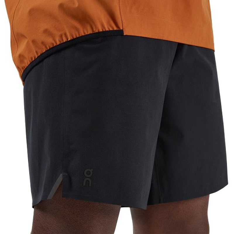 Pantaloni Scurti Barbati On Running Waterproof Negrii | 6750429_RO