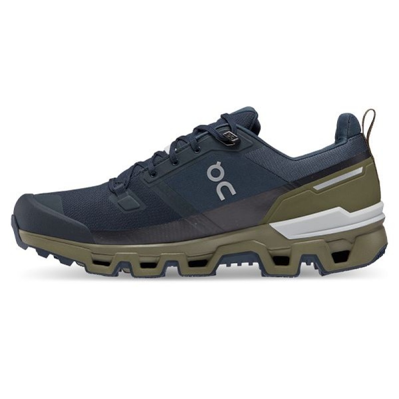 Pantofi Drumetie Barbati On Running Cloudwander Waterproof Bleumarin Masline Verzi | 9154632_RO