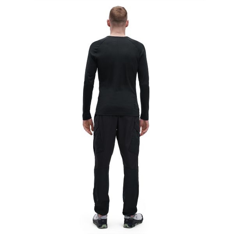 Tricouri Barbati On Running Merino Long-T Negrii | 736245_RO