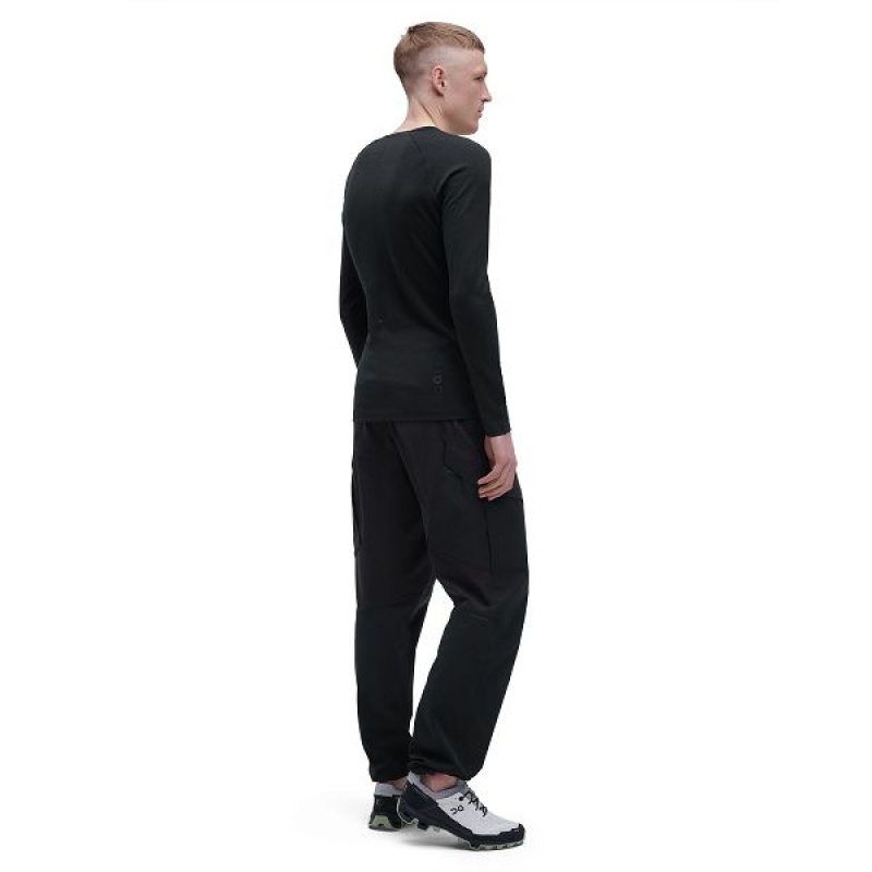 Tricouri Barbati On Running Merino Long-T Negrii | 736245_RO