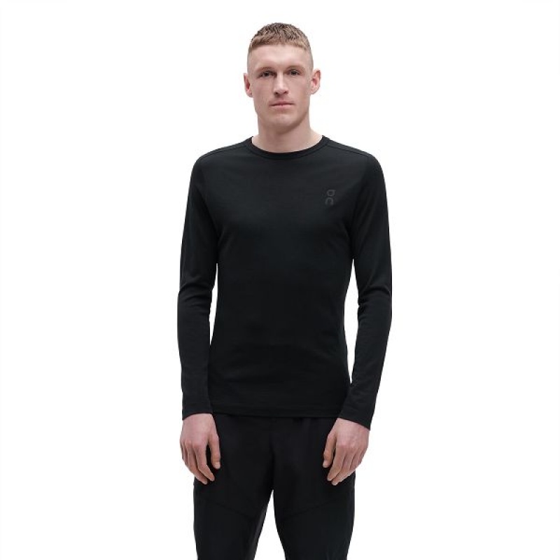 Tricouri Barbati On Running Merino Long-T Negrii | 736245_RO