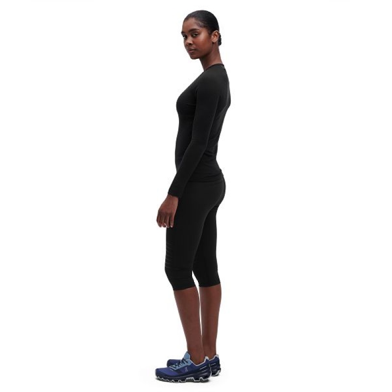 Tricouri Dama On Running Merino Long-T Negrii | 846579_RO